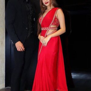 Famous Stunning Bollywood Style Red Color Saree