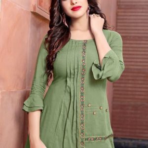 Pista Color Cotton Blend Top