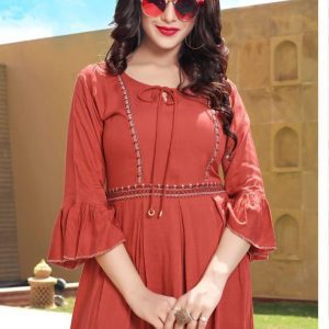 Heavy Orange Color Classy Top