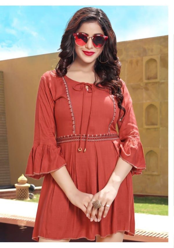 Heavy Orange Color Classy Top