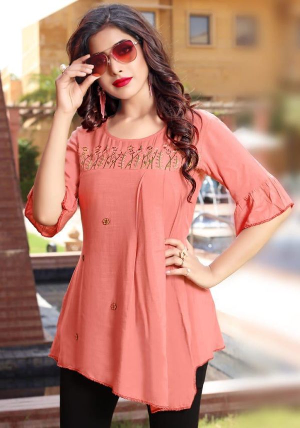 Peach Color Lady Wear Top