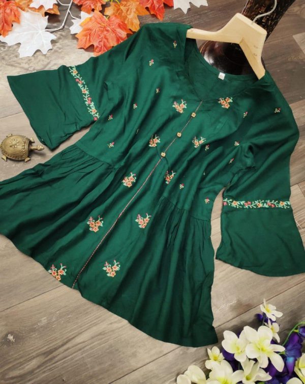 Trending Arrival Green Color Top