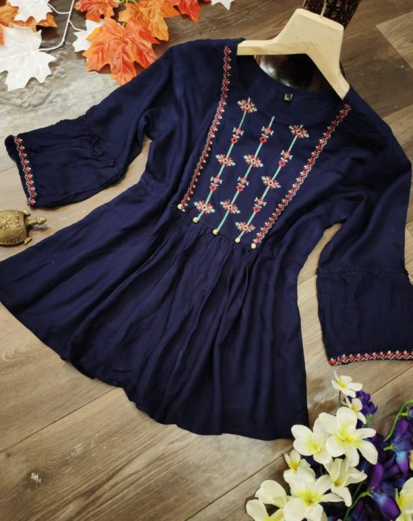 Navy Blue Color Classy Top