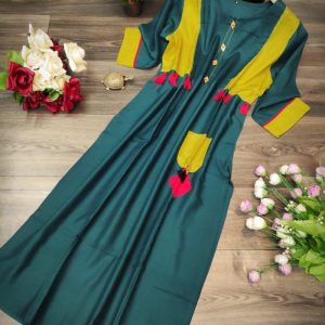 Lovable Rama Color Kurti