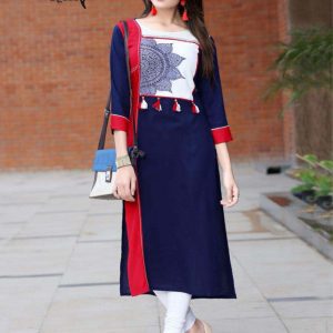 Classy Cotton Blend Mutli Color Kurti