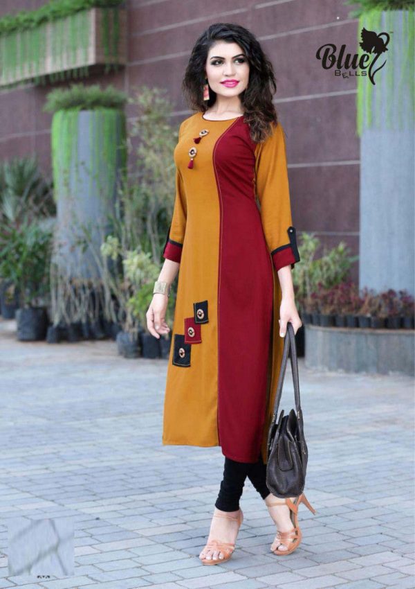 Amazing Hevay Cotton Blend Multi Color Kurti