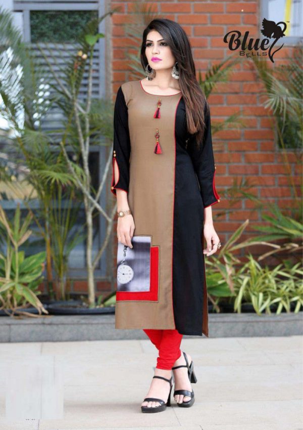 Multi Color Heavy Cotton Blend Classy Kurti