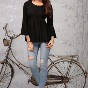 Trending Black Color Classy Top