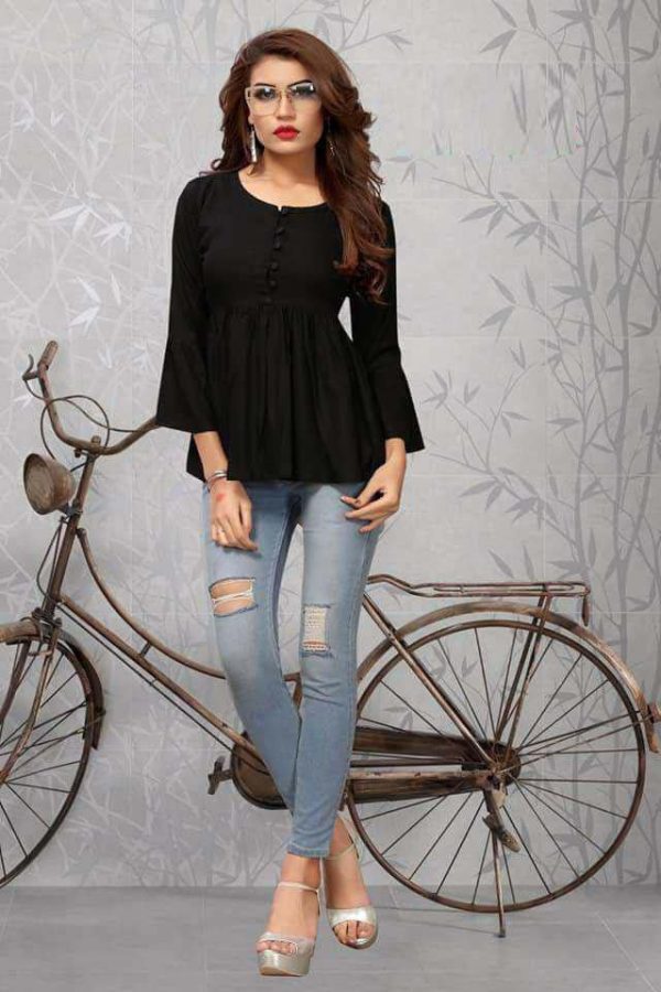 Trending Black Color Classy Top