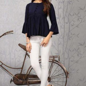 Trending Blue Color Classy Top