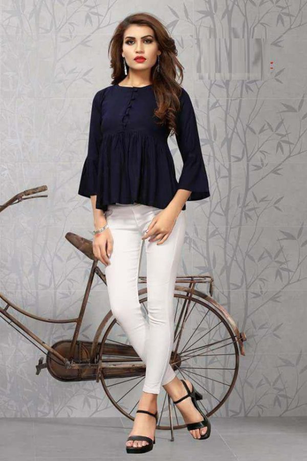 Trending Blue Color Classy Top