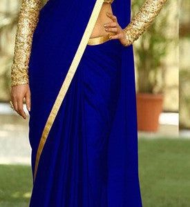 Navy Blue Color Stylist Lovable Saree