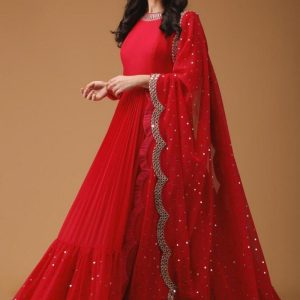 All functional Wear Red Long Gown