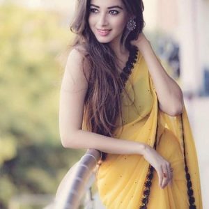 Charming Haldi Speical Yellow Colour Georgette EmbroideRed Colour Saree