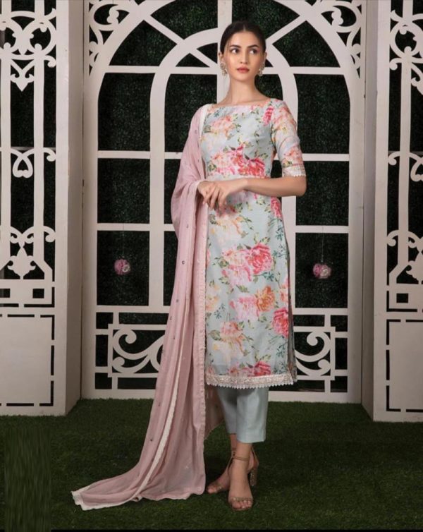 All functional Color Party Wear Printed Kurti Plazo