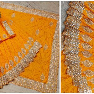 Good Looking Yellow Colour Sanna Silk Saree