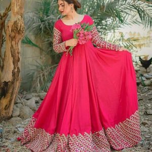 All functional Wear Georgette Long Gown
