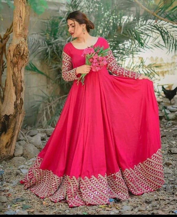 All functional Wear Georgette Long Gown