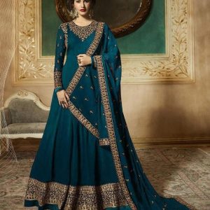 All functional Wear Morpich Color Anarkali Suit