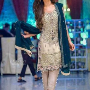Adorable Cream Color Heavy Altar Satin Embroidered Kurti With