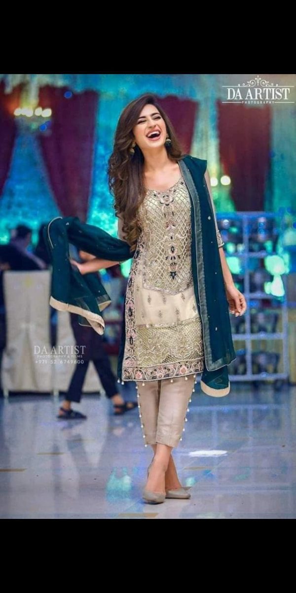 Adorable Cream Color Heavy Altar Satin Embroidered Kurti With