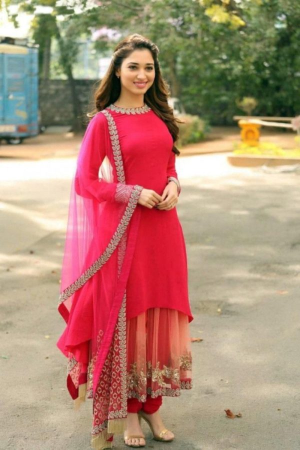 Fancy embroidered With Sequence Work Pink Color Plazzo Suit