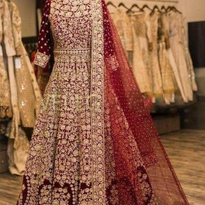 All functional Color Heavy Embroidery Work Designer Gown