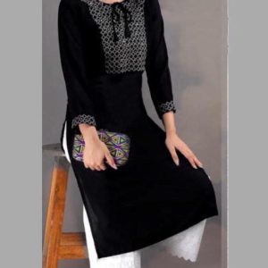 Charming embroidered Work Black Plazo Kurti