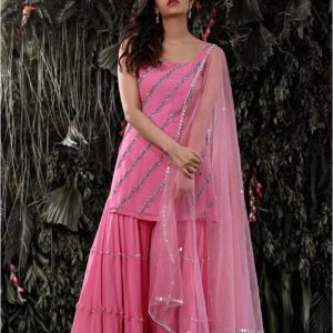All functional Colour Sharara Suit