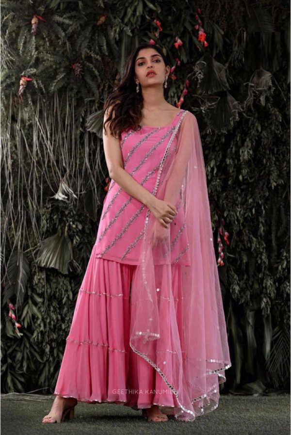 All functional Colour Sharara Suit