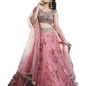 Embellished Flared Lehenga Choli Set with Dupatta