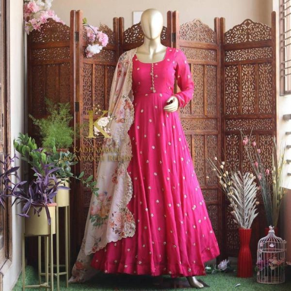 All functional Pink Color Anarkali GOwn
