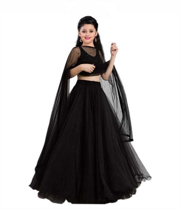 Girls Lehenga Choli Party Wear,Solid Lehenga, Choli and Dupatta Set