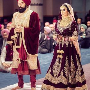 Good Looking Fab Wine Maroon Colour Bridal Wear Casual Lehenga