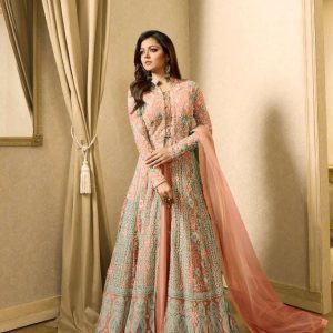 Blissta Collection Bollywood Peach Color Heavy Party Wear Suit