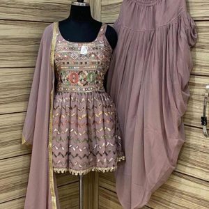 Blissta Color Top With Dhoti Suit