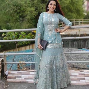 Groovy Georgette Sharara Suit