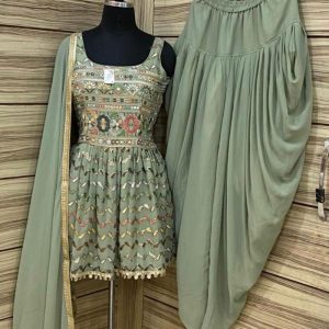 Charming Color Top With Dhoti Suit