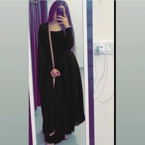 luxurious Black Color Casual Wear Long Designer Anarkali Suit