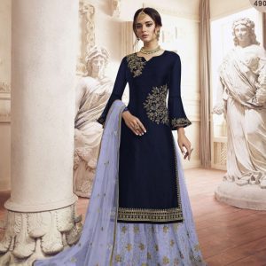 Charming Color Party Wear Embroidery Work Plazo Suit