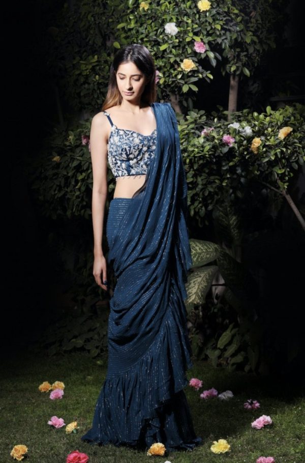 luxurious Sequence Work Party Wear Saree