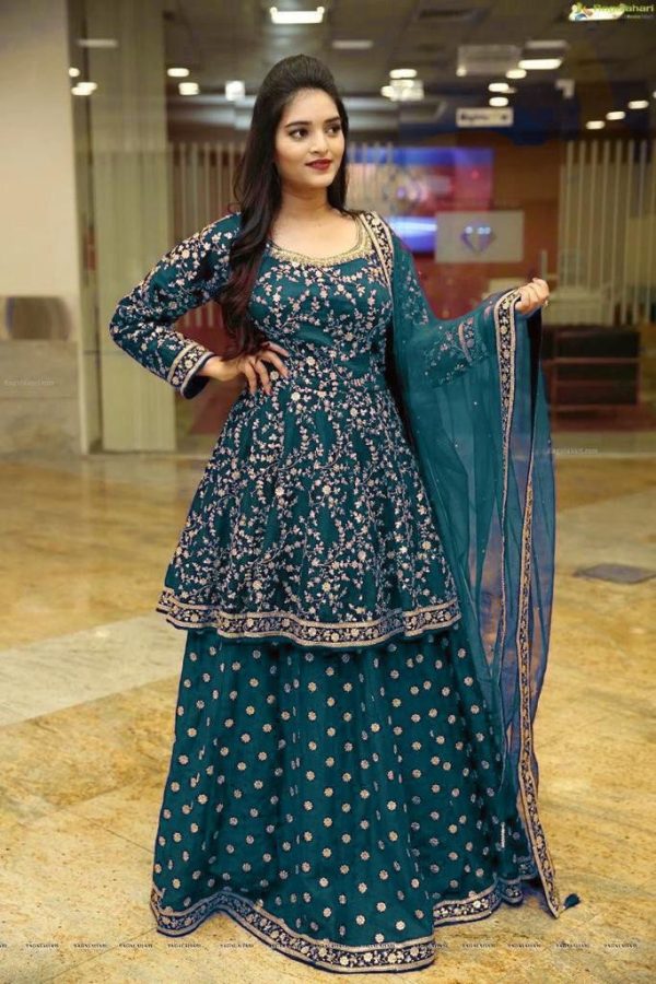 Blissta Designer Beautiful Rama Color Lehenga Suit