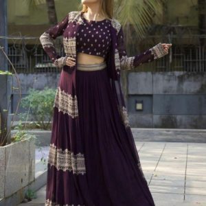 All functional Wine Color Indo Western