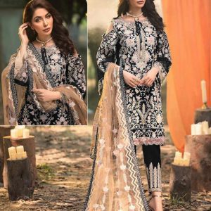 luxurious Black Color Heavy Emboidery Work Pakistani Salwar Suit