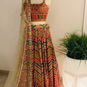 Graceful Soft Butter Silk colourful Colour Lehenga Choli