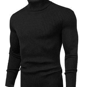 Men’s High Turtle Neck Cotton T-Shirt