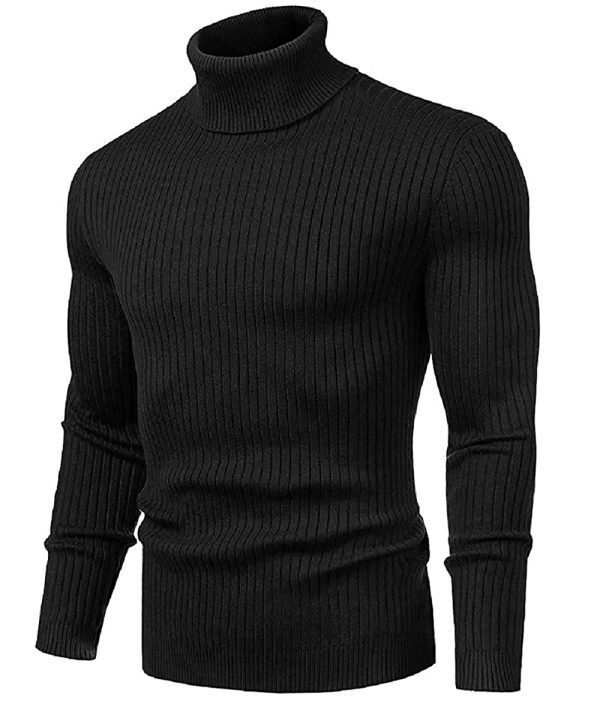 Men’s High Turtle Neck Cotton T-Shirt