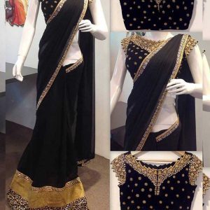 Sophisticated Casual Wear Black Colour Saree