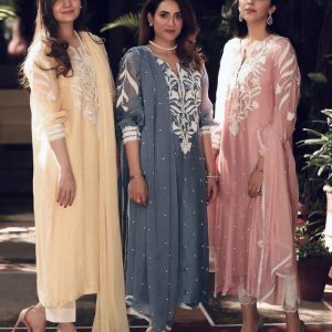 All functional Georgette Embroidery Work Salwar Suit (3 Piece Combo)