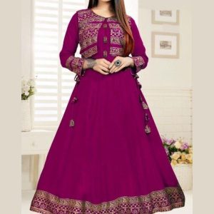 Amazing Pink Mirror Work Kurti